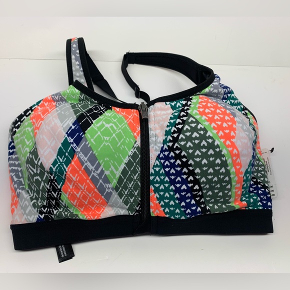 Victoria's Secret Front-close sports bra.  Size 32DD. NWT. Multi colored - Picture 3 of 5